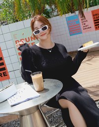 SideSlit Bodycon Wrap Knit Maxi Maxi Long Skirt