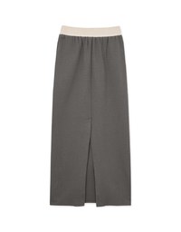 Contrast Color Comfort Maxi Skirt