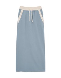 Contrast Color Comfort Maxi Skirt