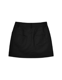 Stylish Bright Faux Leather Skirt