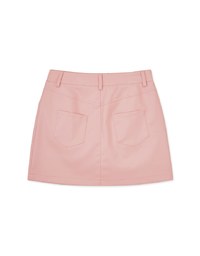 Stylish Bright Faux Leather Skirt