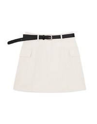 Double Pocket Cargo Style Short Skirt (with belt)