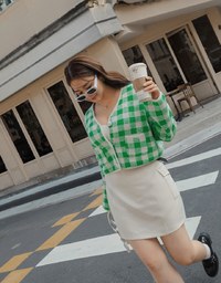 Double Pocket Cargo Style Short Skirt (with belt)