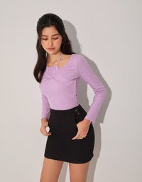 Casual Side-Buttoned Skirts