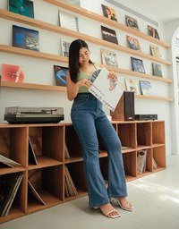U-shaped Denim Jeans Flare Pants