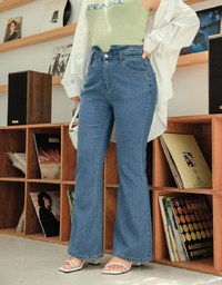 U-shaped Denim Jeans Flare Pants
