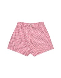 Retro Tweed Textured Shorts