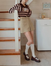 【MEIGO's Design】High Waisted Stitched Double Pocket Shorts