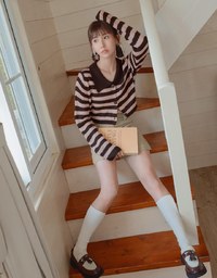【MEIGO's Design】High Waisted Stitched Double Pocket Shorts