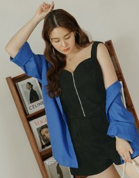 360° Petite Waist Light Sculpture Suede Shorts