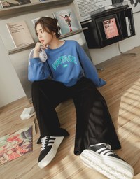 3D Seam Drawstring Cotton Long Pants