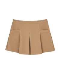 Textured Wide Pleated Skorts