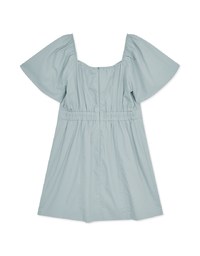 Peach Heart Neck Tie Mini Dress