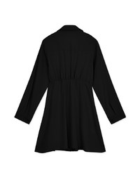Gold Button Slim West Mini Dress