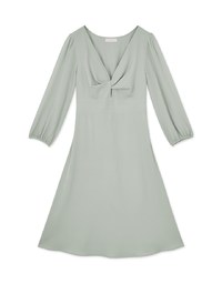 Deep V Knotted Hollow Maxi Dress