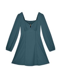 Hollow Heart Neck Mini Dress