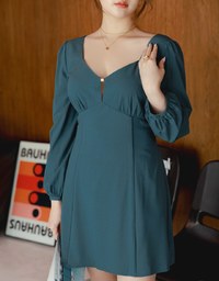 Hollow Heart Neck Mini Dress