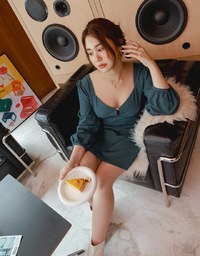 Hollow Heart Neck Mini Dress