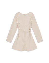 Elegant Square Neck Umbrella Hem Mini Dress