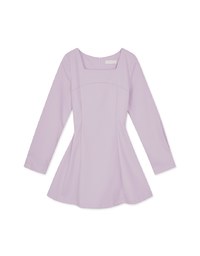 Elegant Square Neck Umbrella Hem Mini Dress