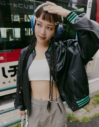 【SHIUAN'S DESIGN】Oversize Faux Leather Baseball Blazer Jacket