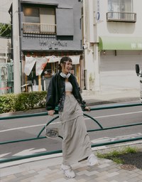 【SHIUAN'S DESIGN】Oversize Faux Leather Baseball Blazer Jacket