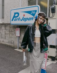 【SHIUAN'S DESIGN】Oversize Faux Leather Baseball Blazer Jacket