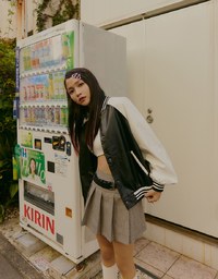 【SHIUAN'S DESIGN】Oversize Faux Leather Baseball Blazer Jacket