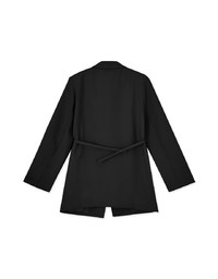 Gold Chain Detachable Shoulder Pad Blazer (With Belt)