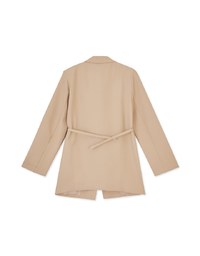 Gold Chain Detachable Shoulder Pad Blazer (With Belt)