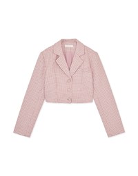 Retro Classic Houndstooth Short Coat