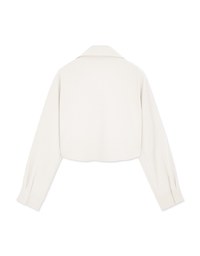 British Cropped Button-Down Blazer Jacket