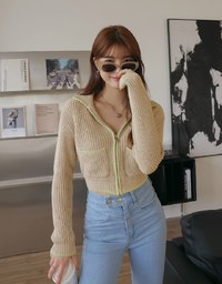 Très Chic Color Knit Blazer Jacket