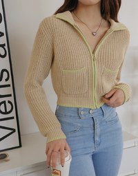Très Chic Color Knit Blazer Jacket