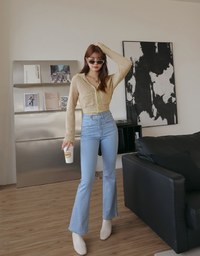 Très Chic Color Knit Blazer Jacket