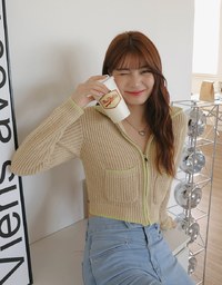 Très Chic Color Knit Blazer Jacket