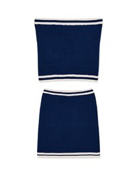 Flat Bodycon Wrap Knit Suit (With Padding)