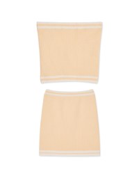 Flat Bodycon Wrap Knit Suit (With Padding)