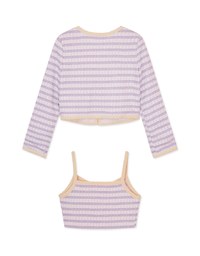 Gentle Plaid Tweed Top Set
