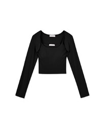 2WAY Detachable Knit Top (With Padding)
