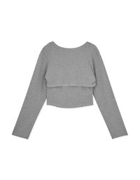 2WAY Detachable Knit Top (With Padding)