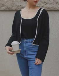 Two Piece Contrasting Knit Top