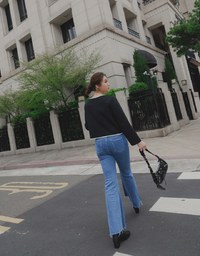 Two Piece Contrasting Knit Top