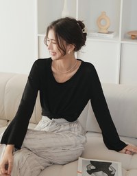 Soft Grunge Sheer Knit Top