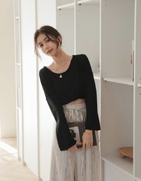 Soft Grunge Sheer Knit Top