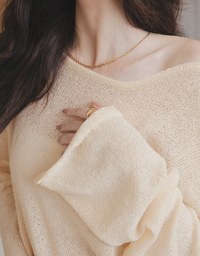 Soft Grunge Sheer Knit Top