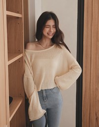 Soft Grunge Sheer Knit Top
