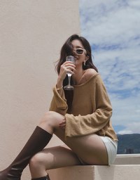 Soft Grunge Sheer Knit Top
