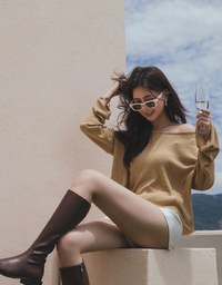 Soft Grunge Sheer Knit Top
