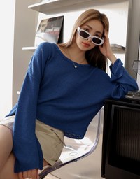 Soft Grunge Sheer Knit Top